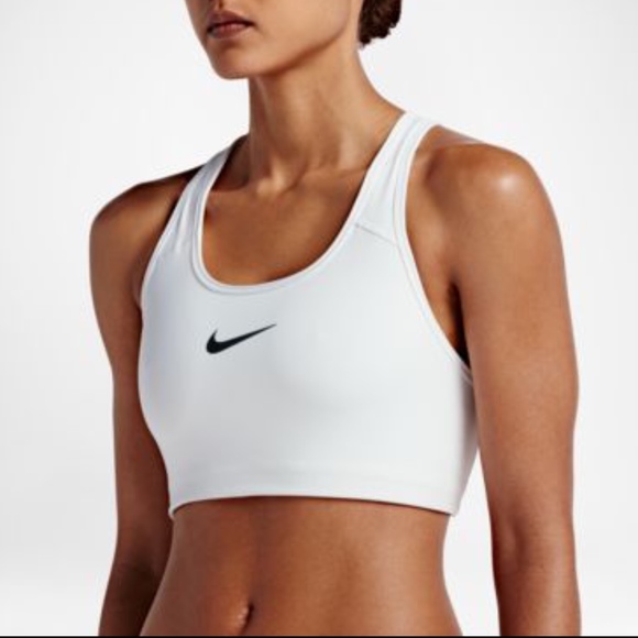 nike dri fit sports bra white